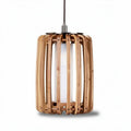 Lampa wisząca z drewna bambusowego w kształcie cylindrycznym 20 x 20 x 30cm